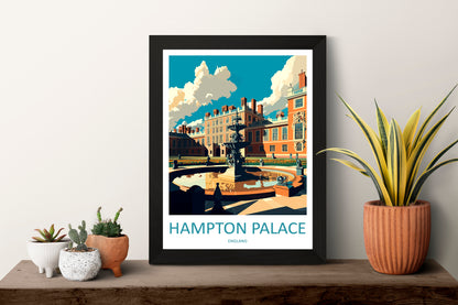 Hampton Palace Travel Print Wall Art Hampton Palace Wall Hanging Home Décor Hampton Palace Gift Art Lovers England Art Lover Gift