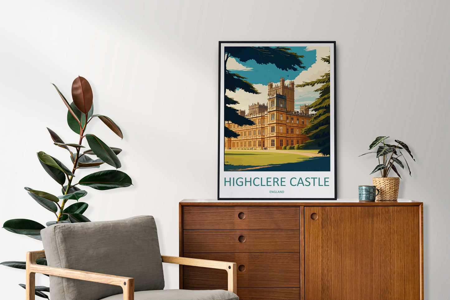 Highclere Castle Travel Print Wall Art Highclere Castle Wall Hanging Home Décor Highclere Castle Gift Art Lovers England Art Lover Gift