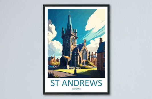 St Andrews Travel Print Wall Art St Andrews Wall Hanging Home Décor St Andrews Gift Art Lovers Scotland Art Lover Gift St Andrews Artwork