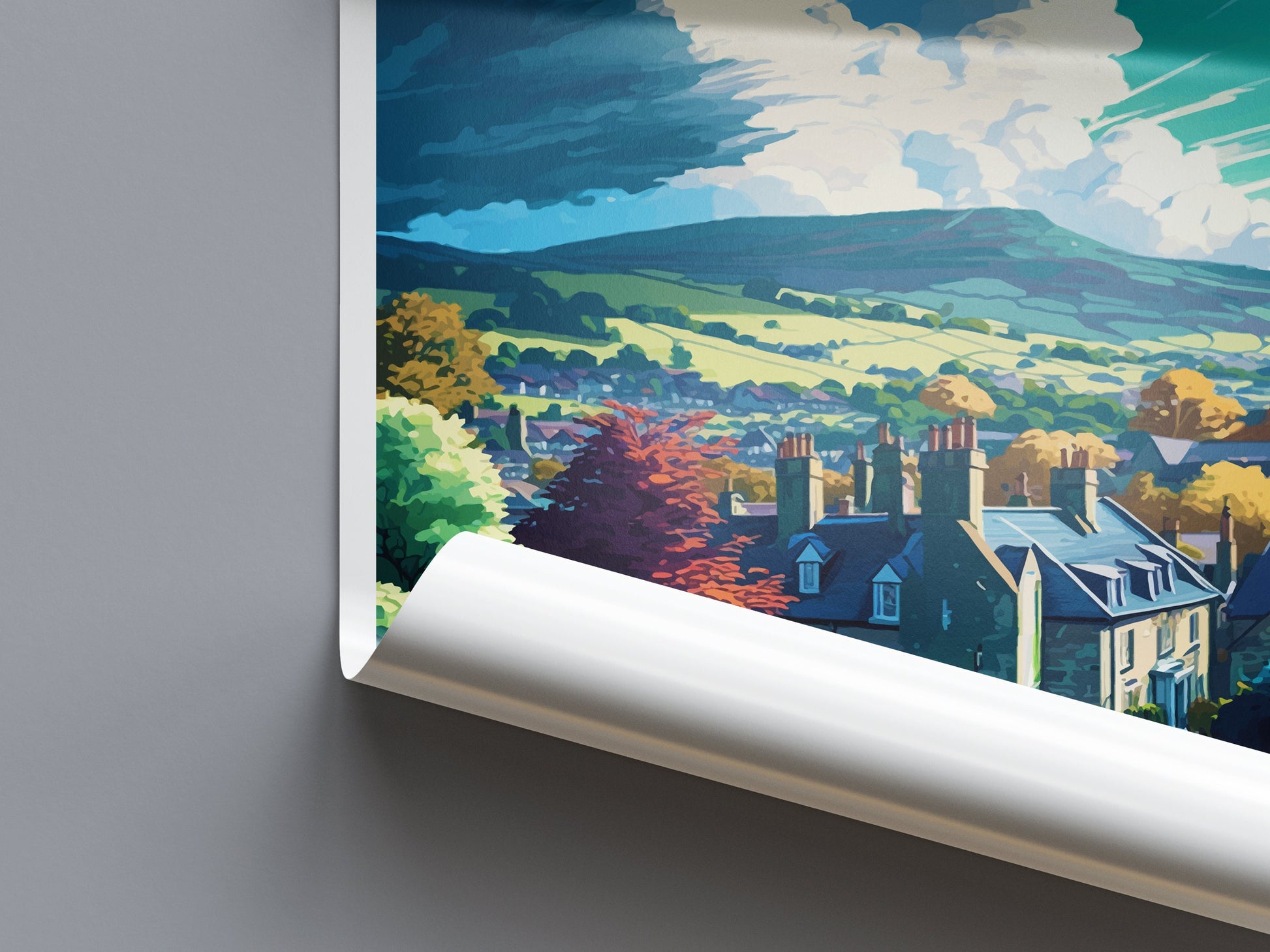 Kendal Travel Print Wall Art Kendal Wall Hanging Home Décor Kendal Gift Art Lovers England Art Lover Gift Kendal Town Travel Souvenir