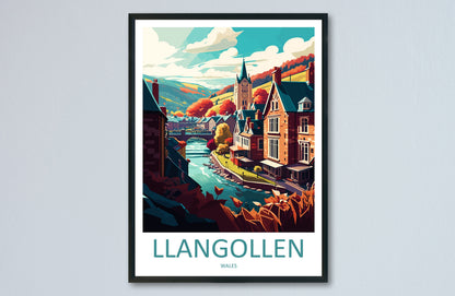 Llangollen Travel Print Wall Art Llangollen Wall Hanging Home Décor Llangollen Gift Art Lovers Welsh Art Lover Gift Wales Wall Art