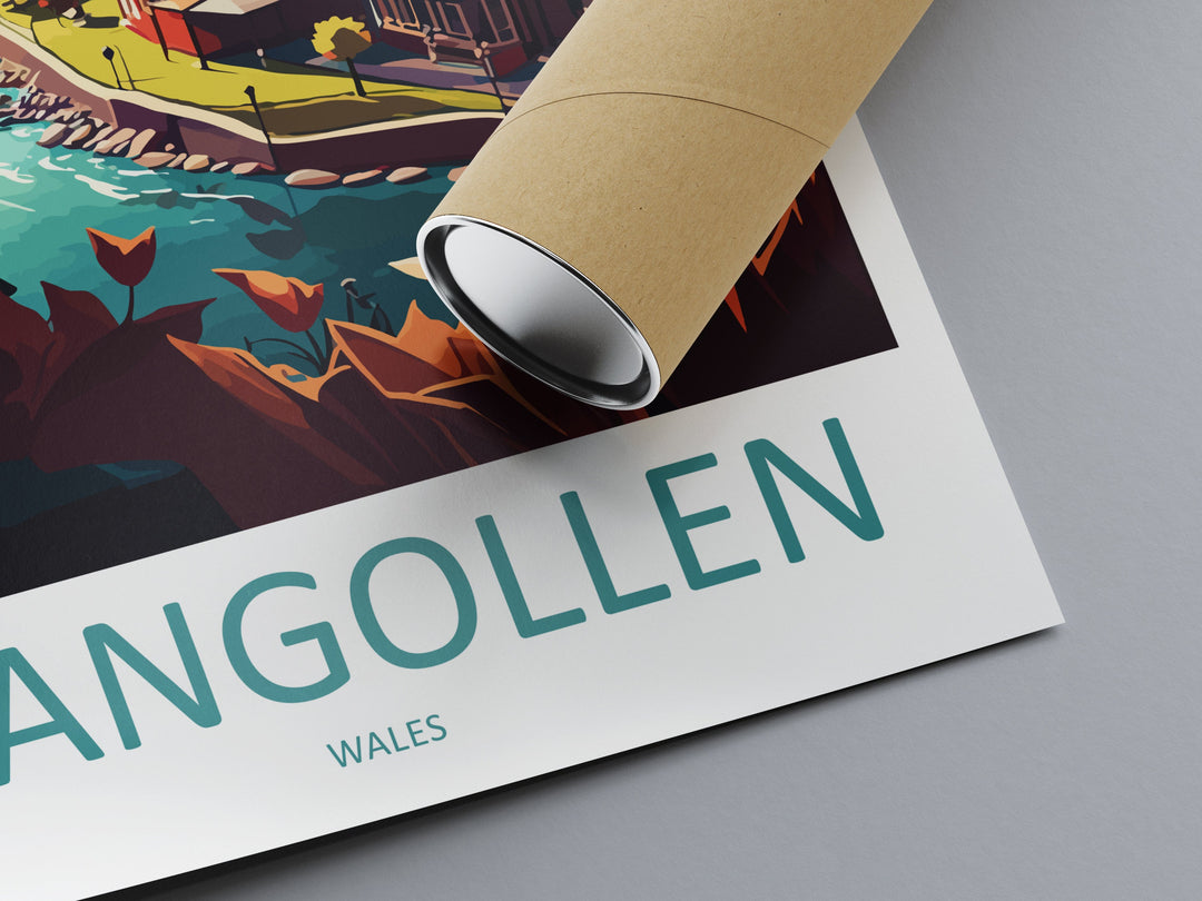 Llangollen Travel Print Wall Art Llangollen Wall Hanging Home Décor Llangollen Gift Art Lovers Welsh Art Lover Gift Wales Wall Art