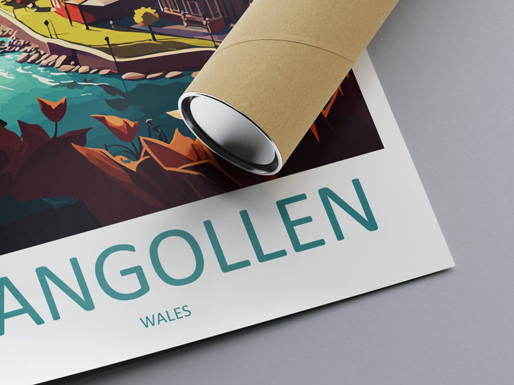 Llangollen Travel Print Wall Art Llangollen Wall Hanging Home Décor Llangollen Gift Art Lovers Welsh Art Lover Gift Wales Wall Art