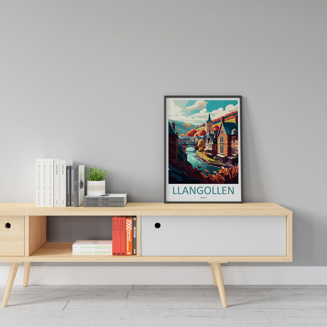 Llangollen Travel Print Wall Art Llangollen Wall Hanging Home Décor Llangollen Gift Art Lovers Welsh Art Lover Gift Wales Wall Art