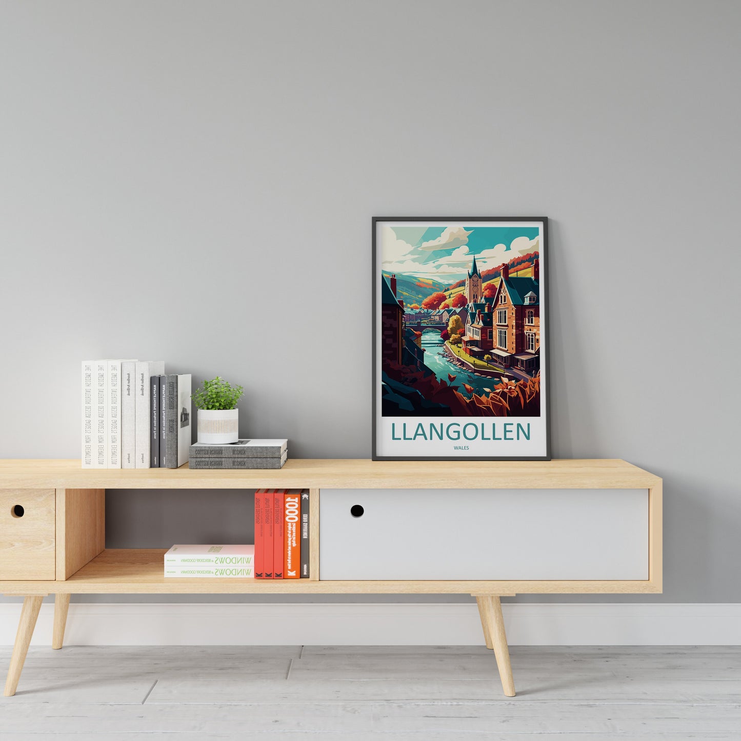 Llangollen Travel Print Wall Art Llangollen Wall Hanging Home Décor Llangollen Gift Art Lovers Welsh Art Lover Gift Wales Wall Art