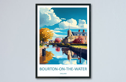 Bourton-on-the-water Travel Print Wall Art Bourton-on-the-water Wall Hanging Home Décor Bourton-on-the-water Gift Art Lovers England Art