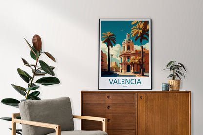 Valencia Travel Print Wall Art Valencia Wall Hanging Home Décor Valencia Gift Art Lovers Spain Art Lover Gift Valencia Print Spain Wall Art