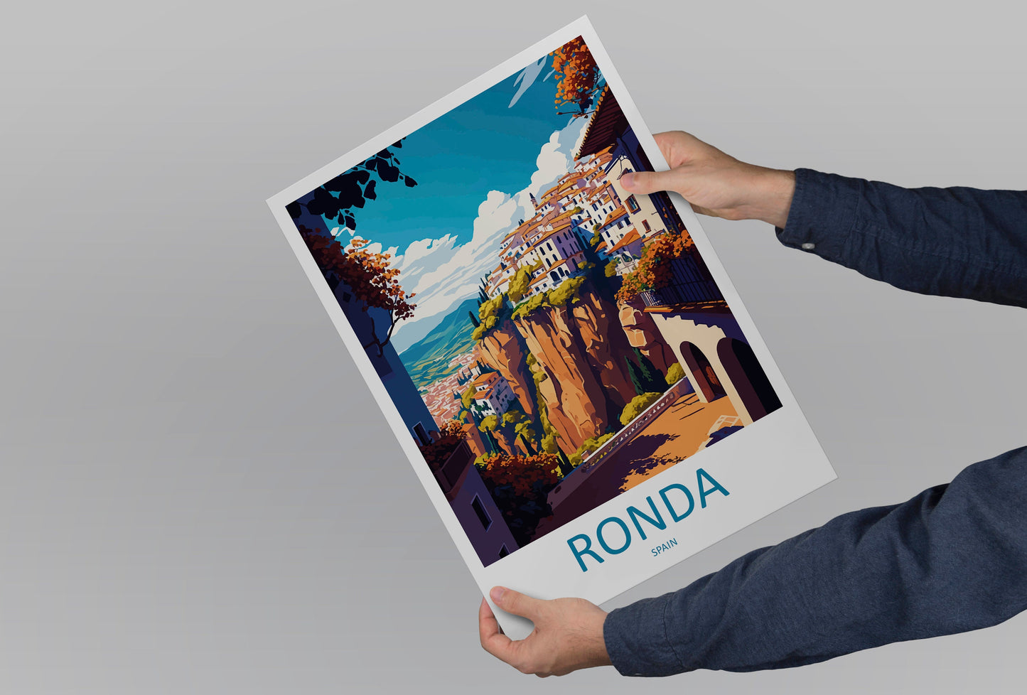 Ronda Travel Print Wall Art Ronda Wall Hanging Home Décor Ronda Gift Art Lovers Spain Art Lover Gift Ronda Print Spain Wall Art