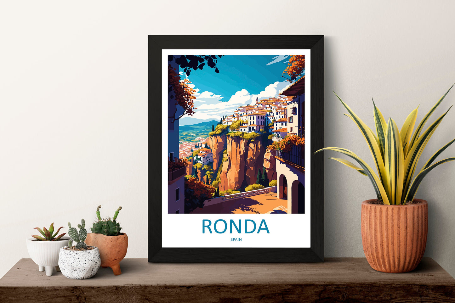 Ronda Travel Print Wall Art Ronda Wall Hanging Home Décor Ronda Gift Art Lovers Spain Art Lover Gift Ronda Print Spain Wall Art