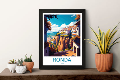 Ronda Travel Print Wall Art Ronda Wall Hanging Home Décor Ronda Gift Art Lovers Spain Art Lover Gift Ronda Print Spain Wall Art