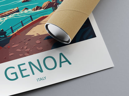 Genoa Travel Print Wall Art Genoa Wall Hanging Home Décor Genoa Gift Art Lovers Italy Art Lover Gift Genoa Print Genoa Travel Gift Print