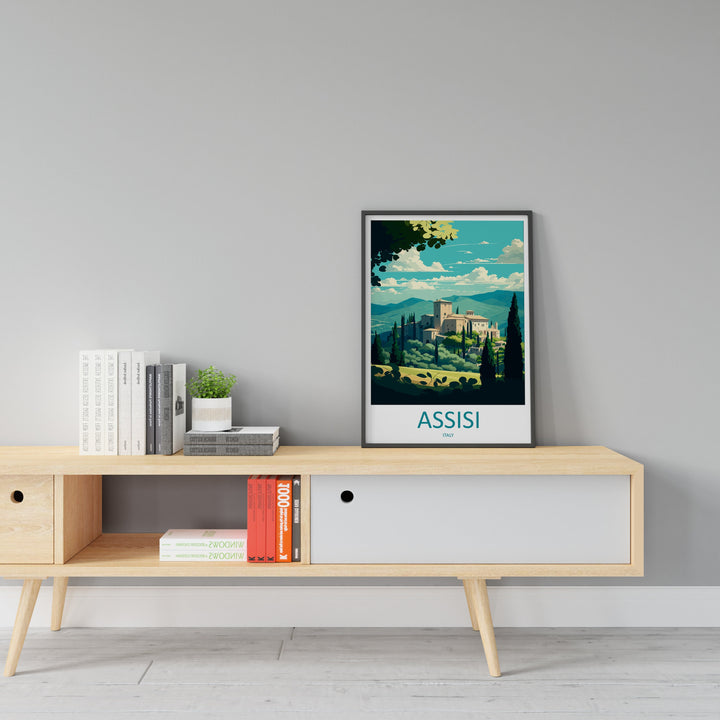 Assisi Travel Print Wall Art Assisi Wall Hanging Home Décor Assisi Gift Art Lovers Italy Art Lover Gift Assisi Print Assisi Travel Gift Art