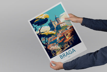 Braga Travel Print Wall Art Braga Wall Hanging Home Décor Braga Gift Art Lovers Italy Art Lover Gift Braga Print Braga Travel Gift Art