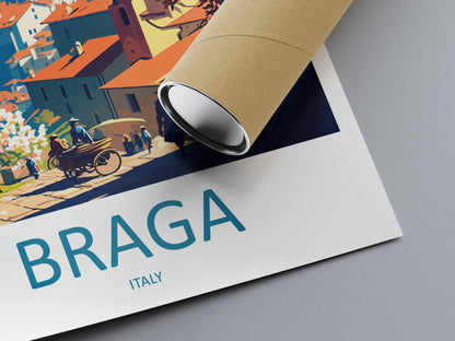 Braga Travel Print Wall Art Braga Wall Hanging Home Décor Braga Gift Art Lovers Italy Art Lover Gift Braga Print Braga Travel Gift Art
