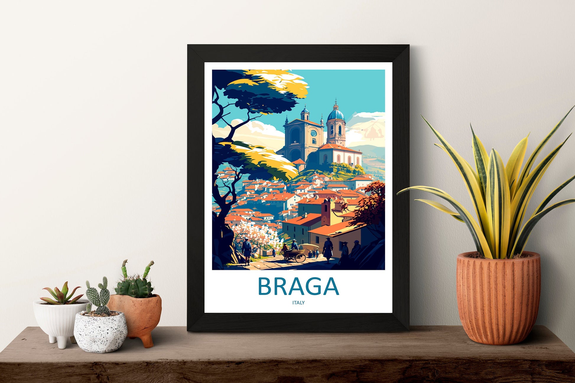 Braga Travel Print Wall Art Braga Wall Hanging Home Décor Braga Gift Art Lovers Italy Art Lover Gift Braga Print Braga Travel Gift Art