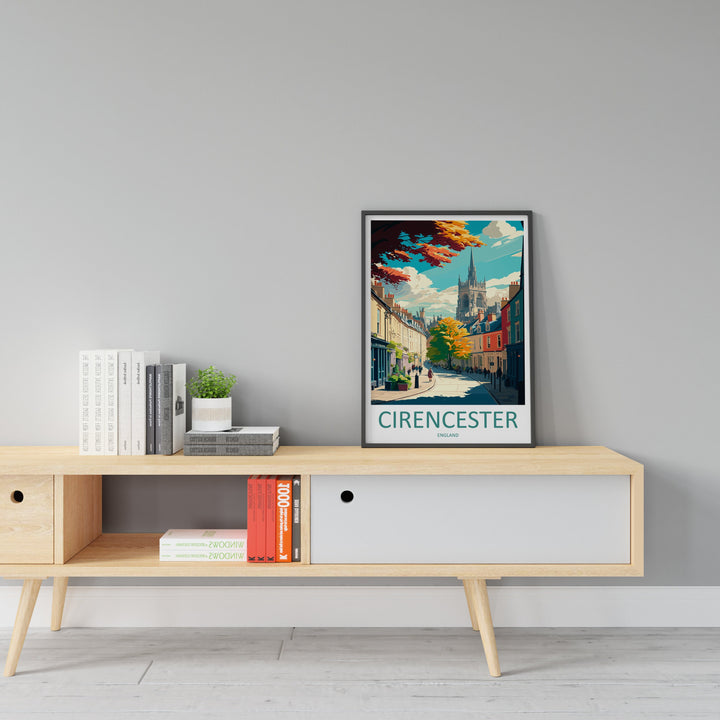 Cirencester Travel Print Wall Art Cirencester Wall Hanging Home Décor Cirencester Gift Art Lovers England Art Lover Gift Cirencester Travel