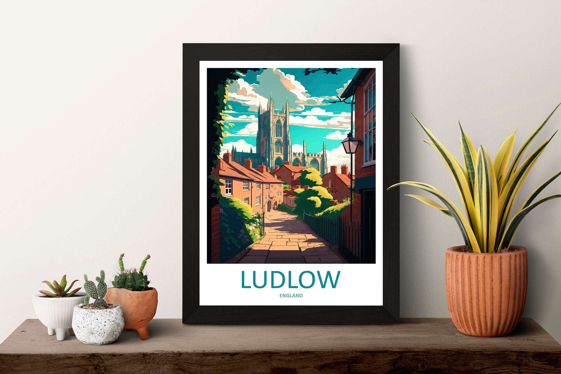 Ludlow Travel Print Wall Art Ludlow Wall Hanging Home Décor Ludlow Gift Art Lovers England Art Lover Gift Ludlow Travel Décor Ludlow Poster