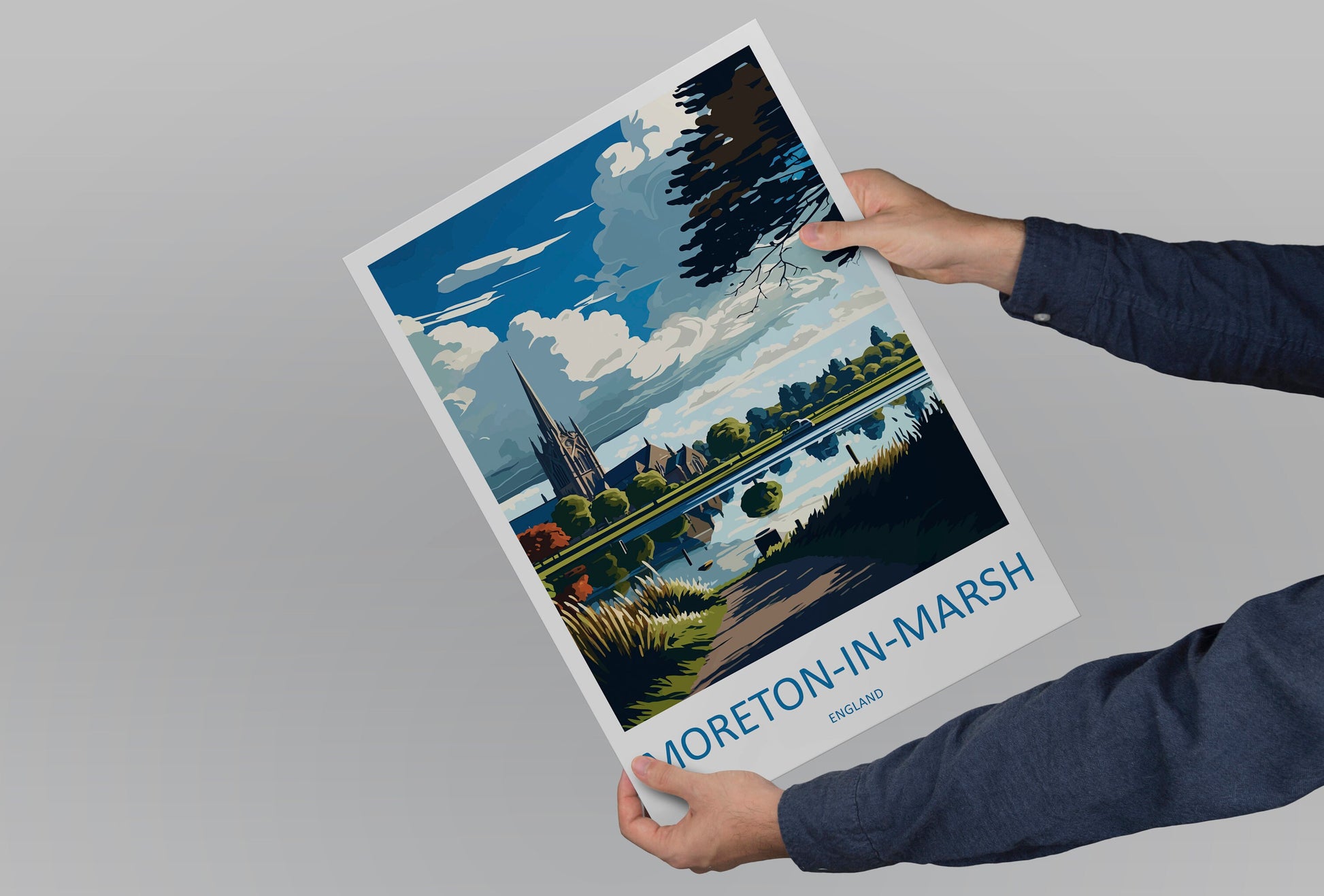 Moreton In Marsh Travel Print Wall Art Moreton In Marsh Wall Hanging Home Décor Moreton In Marsh Gift Art Lovers England Art Lover Gift