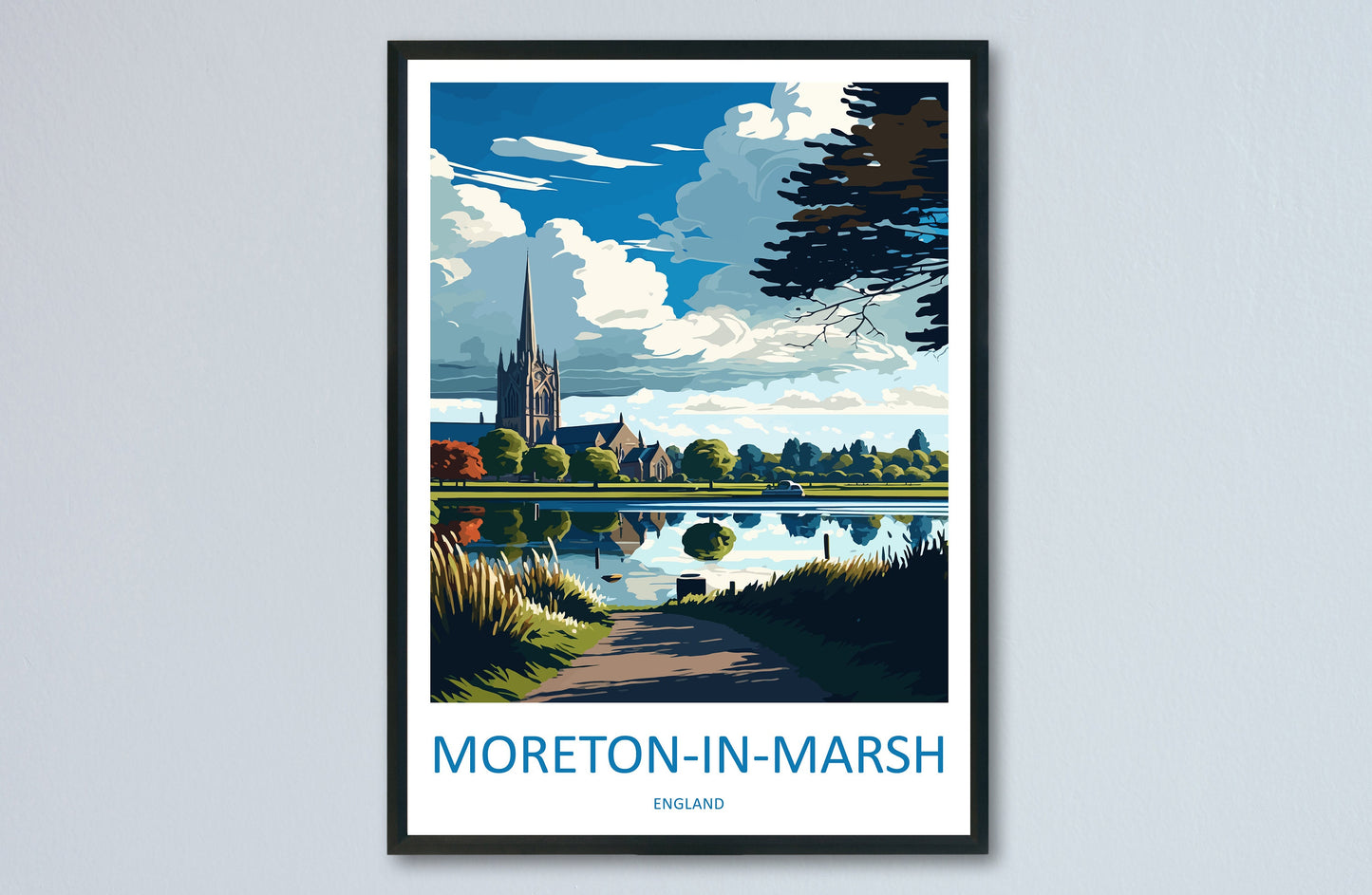 Moreton In Marsh Travel Print Wall Art Moreton In Marsh Wall Hanging Home Décor Moreton In Marsh Gift Art Lovers England Art Lover Gift