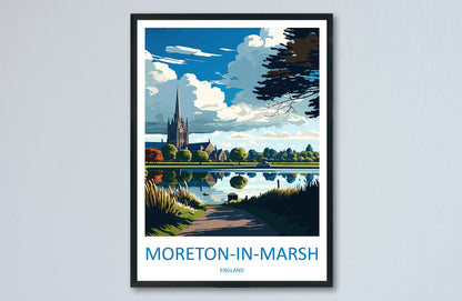 Moreton In Marsh Travel Print Wall Art Moreton In Marsh Wall Hanging Home Décor Moreton In Marsh Gift Art Lovers England Art Lover Gift