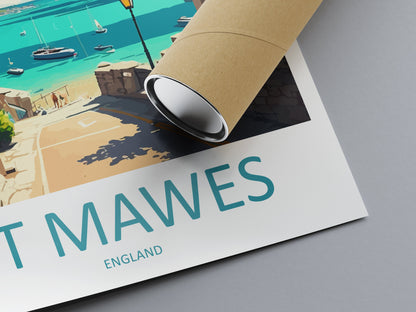 St Mawes Travel Print Wall Art St Mawes Wall Hanging Home Décor St Mawes Gift Art Lovers England Art Lover Gift St Mawes Travel Décor