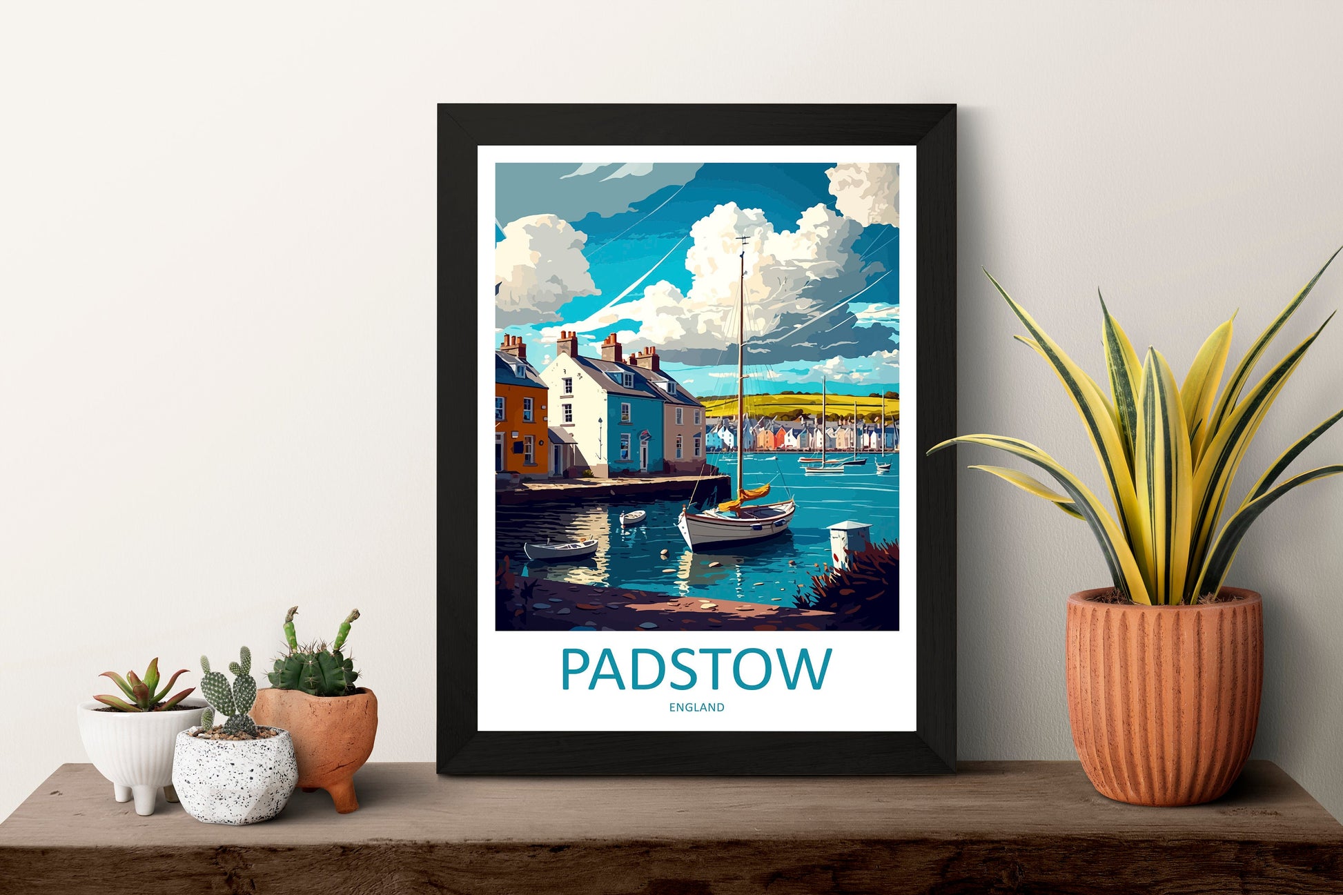 Padstow Travel Print Wall Art Padstow Wall Hanging Home Décor Padstow Gift Art Lovers England Art Lover Gift Padstow Harbour Wall Art