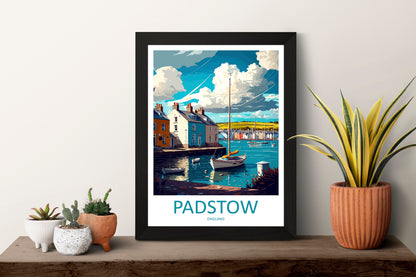 Padstow Travel Print Wall Art Padstow Wall Hanging Home Décor Padstow Gift Art Lovers England Art Lover Gift Padstow Harbour Wall Art