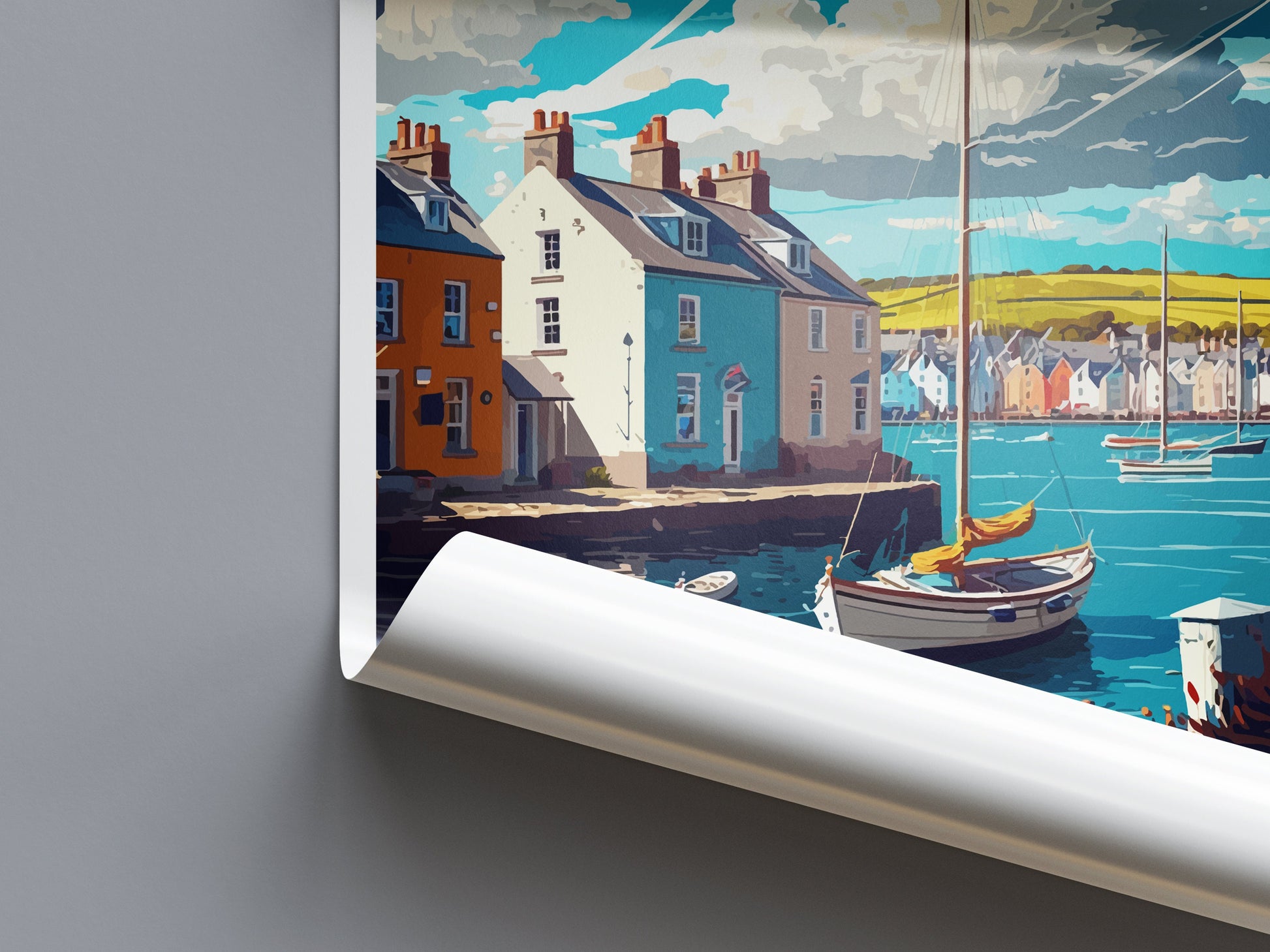 Padstow Travel Print Wall Art Padstow Wall Hanging Home Décor Padstow Gift Art Lovers England Art Lover Gift Padstow Harbour Wall Art