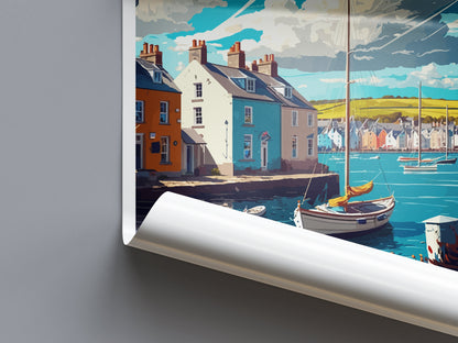 Padstow Travel Print Wall Art Padstow Wall Hanging Home Décor Padstow Gift Art Lovers England Art Lover Gift Padstow Harbour Wall Art