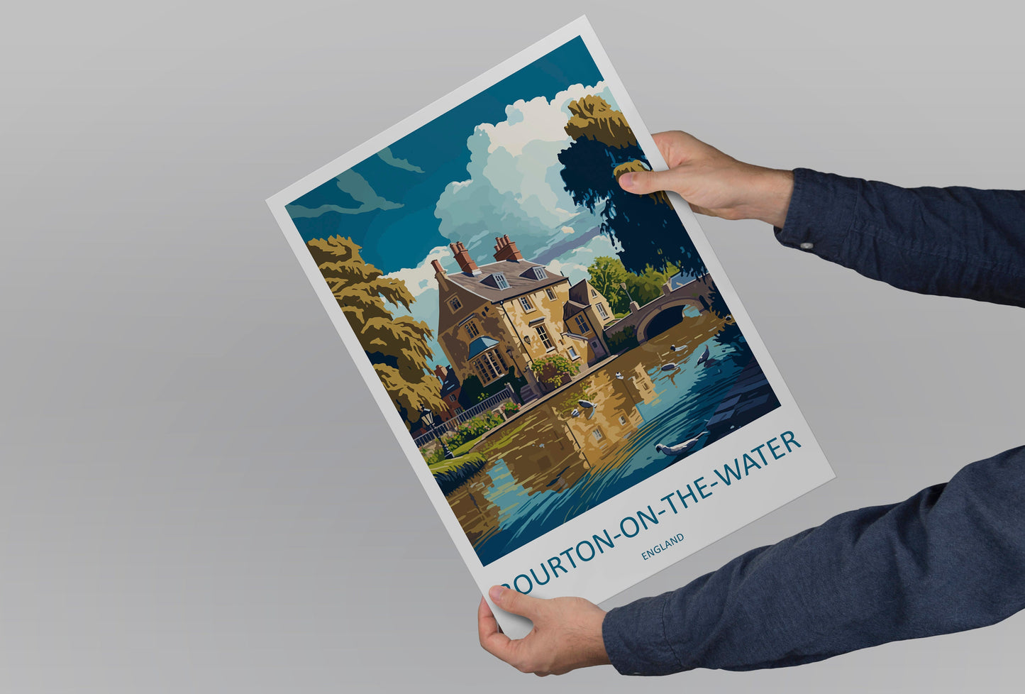 Bourton On The Water Travel Print Wall Art Bourton On The Water Wall Hanging Home Décor Bourton On The Water Gift Art Lovers England Art