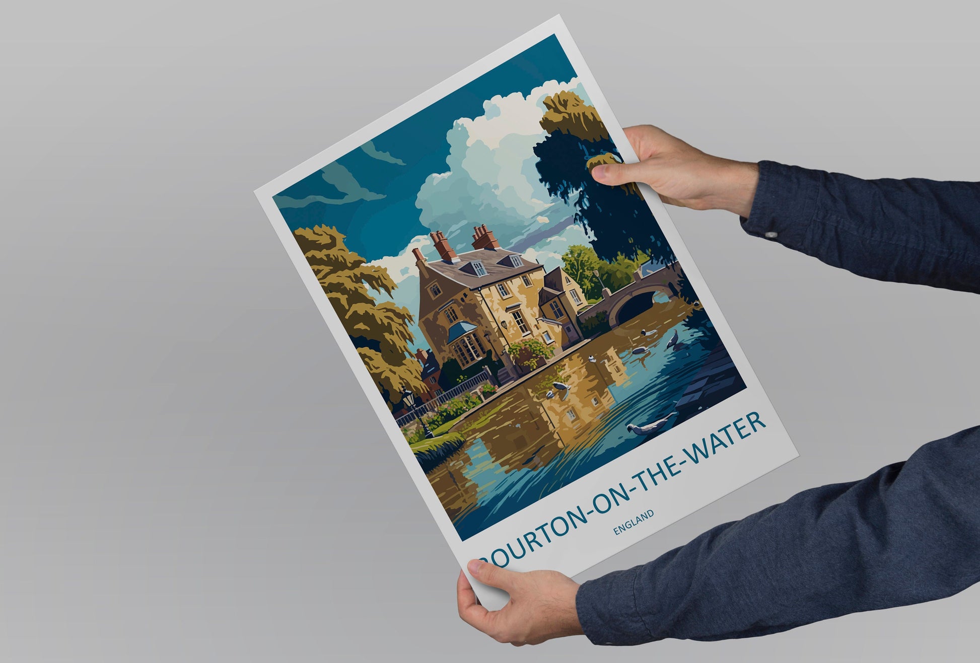 Bourton On The Water Travel Print Wall Art Bourton On The Water Wall Hanging Home Décor Bourton On The Water Gift Art Lovers England Art