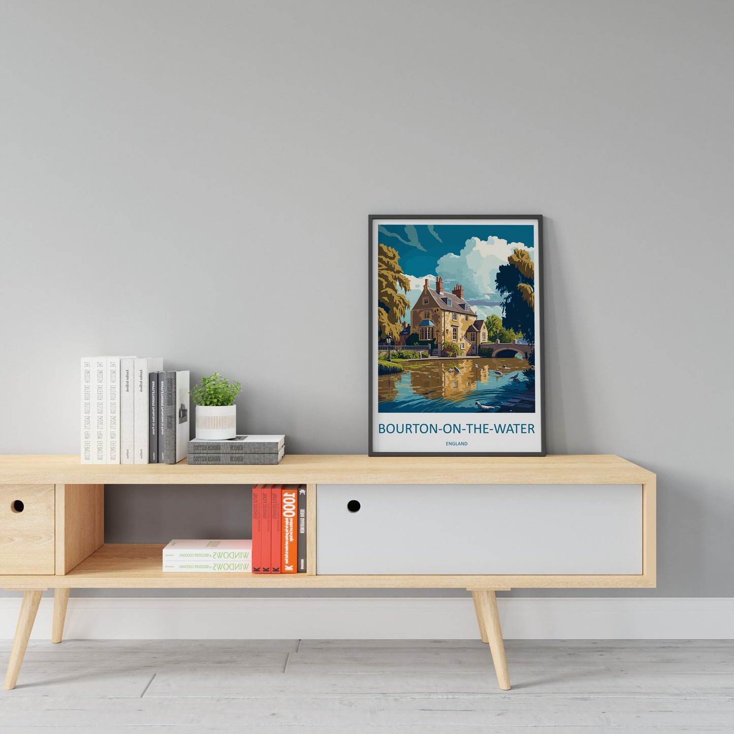Bourton On The Water Travel Print Wall Art Bourton On The Water Wall Hanging Home Décor Bourton On The Water Gift Art Lovers England Art