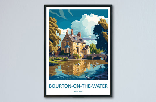 Bourton On The Water Travel Print Wall Art Bourton On The Water Wall Hanging Home Décor Bourton On The Water Gift Art Lovers England Art