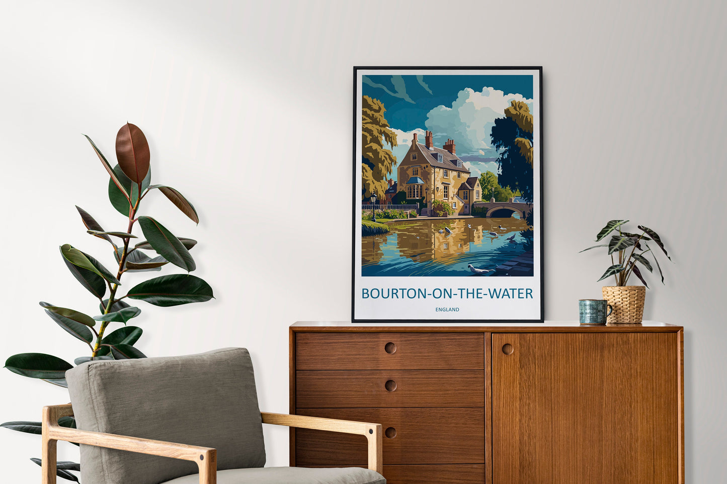 Bourton On The Water Travel Print Wall Art Bourton On The Water Wall Hanging Home Décor Bourton On The Water Gift Art Lovers England Art