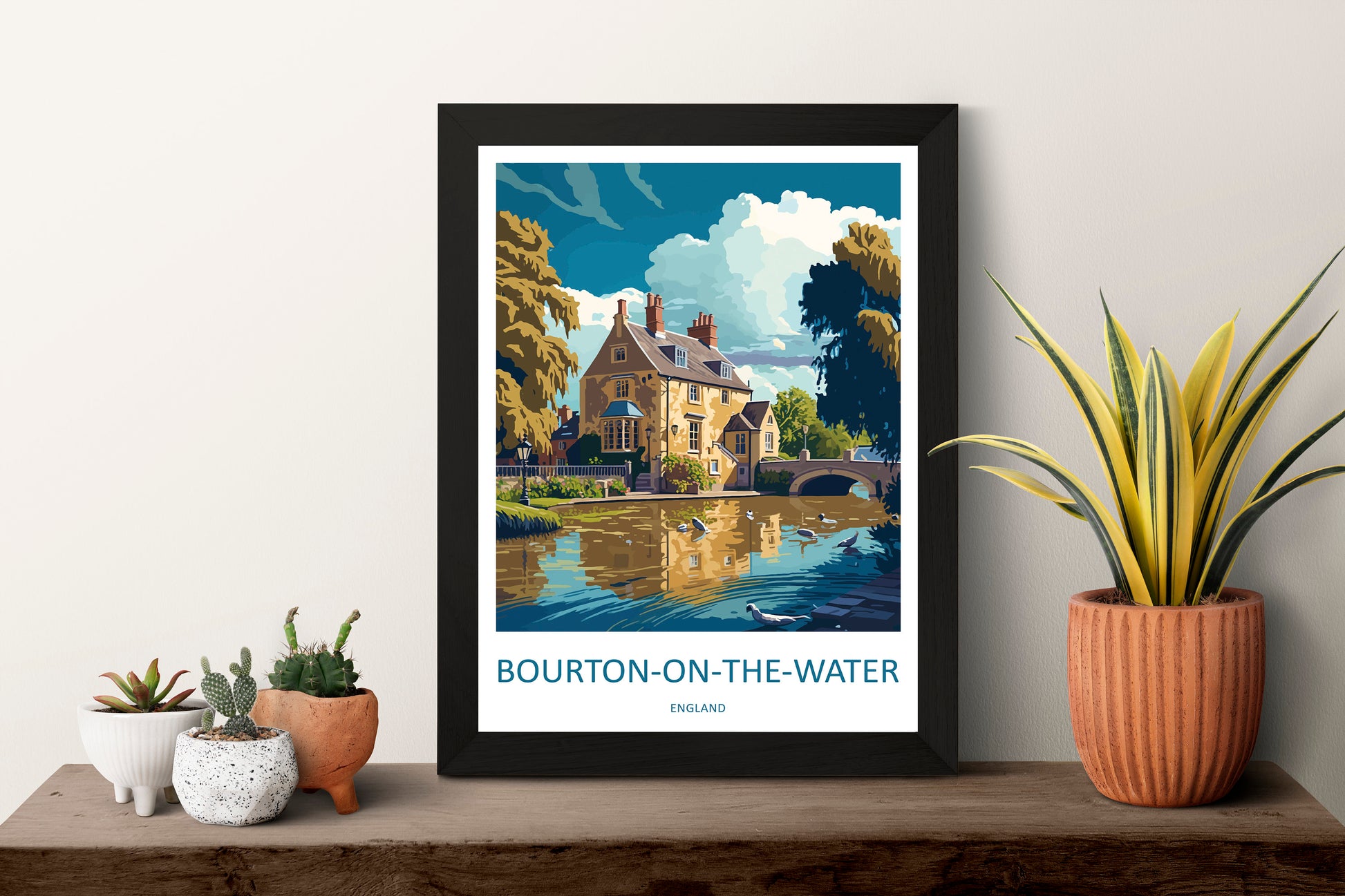 Bourton On The Water Travel Print Wall Art Bourton On The Water Wall Hanging Home Décor Bourton On The Water Gift Art Lovers England Art