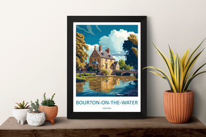 Bourton On The Water Travel Print Wall Art Bourton On The Water Wall Hanging Home Décor Bourton On The Water Gift Art Lovers England Art