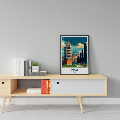 Pisa Travel Print Wall Art Pisa Wall Hanging Home Décor Pisa Gift Art Lovers Italy Art Lover Gift Pisa Print Pisa Travel Gift Poster