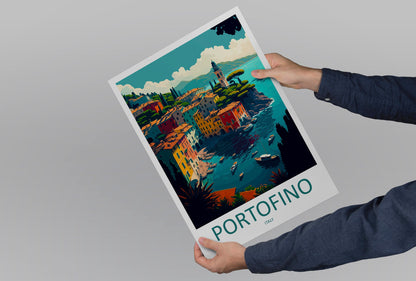 Portofino Travel Print Wall Art Portofino Wall Hanging Home Décor Portofino Gift Art Lovers Italy Art Lover Gift Portofino Print Portofino