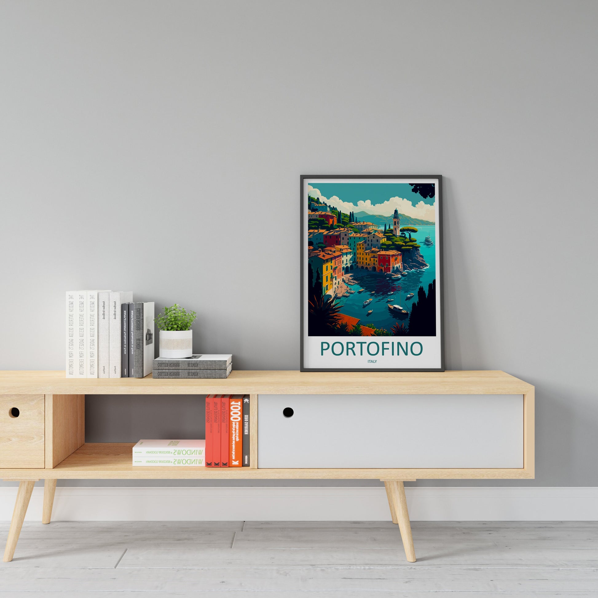 Portofino Travel Print Wall Art Portofino Wall Hanging Home Décor Portofino Gift Art Lovers Italy Art Lover Gift Portofino Print Portofino