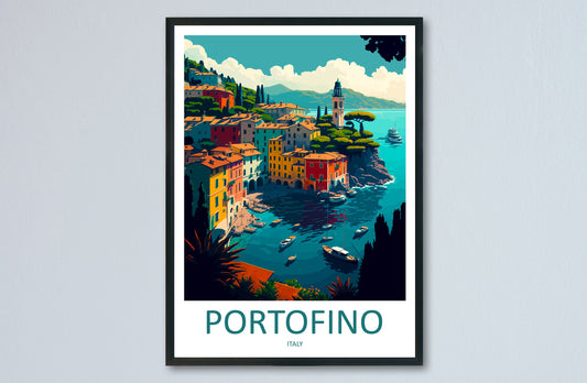 Portofino Travel Print Wall Art Portofino Wall Hanging Home Décor Portofino Gift Art Lovers Italy Art Lover Gift Portofino Print Portofino