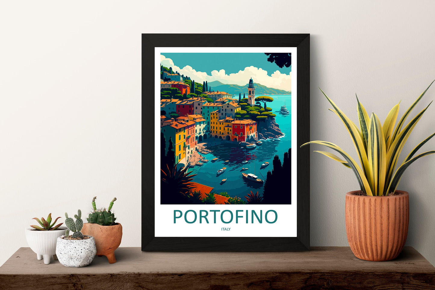 Portofino Travel Print Wall Art Portofino Wall Hanging Home Décor Portofino Gift Art Lovers Italy Art Lover Gift Portofino Print Portofino