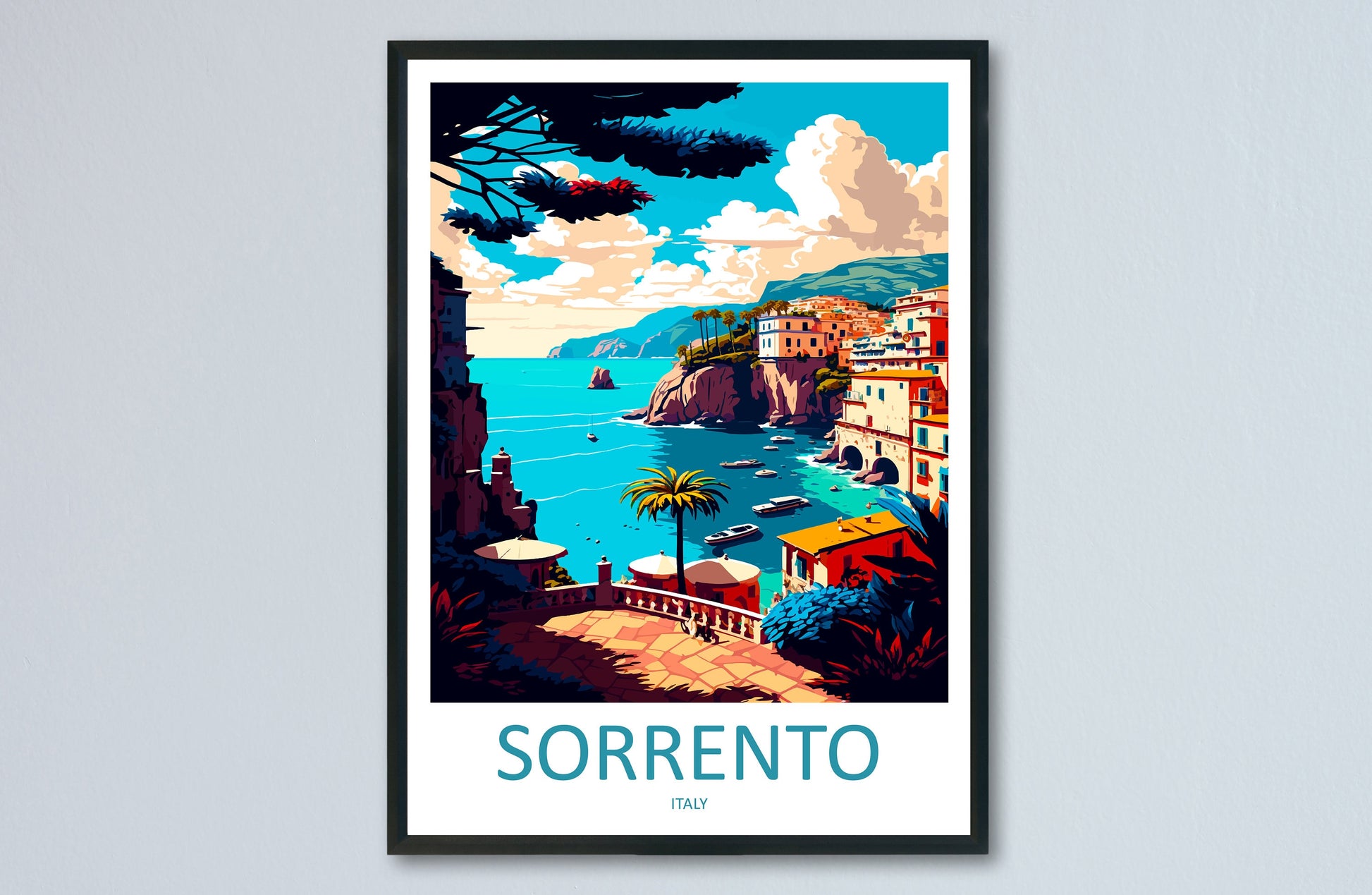Sorrento Travel Print Wall Art Sorrento Wall Hanging Home Décor Sorrento Gift Art Lovers Italy Art Lover Gift Sorrento Print Sorrento Art