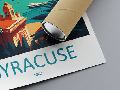 Syracuse Travel Print Wall Art Syracuse Wall Hanging Home Décor Syracuse Gift Art Lovers Italy Art Lover Gift Syracuse Print Syracuse Art