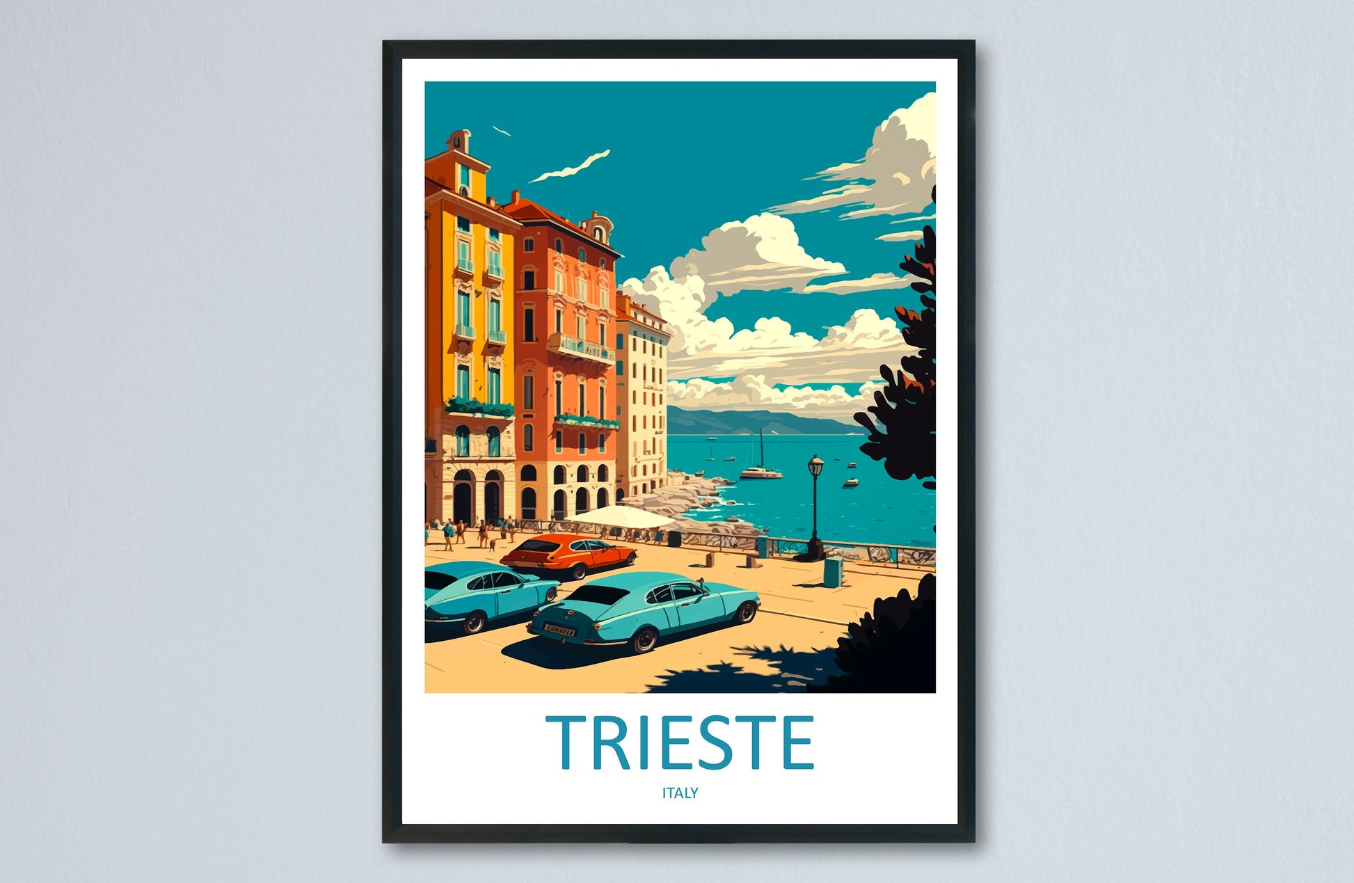 Trieste Travel Print Wall Art Trieste Wall Hanging Home Décor Trieste Gift Art Lovers Italy Art Lover Gift Trieste Print Trieste Italy Art