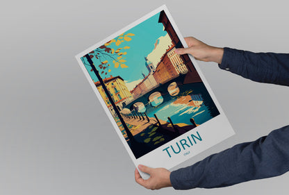 Turin Travel Print Wall Art Turin Wall Hanging Home Décor Turin Gift Art Lovers Italy Art Lover Gift Turin Print Turin Italy Art