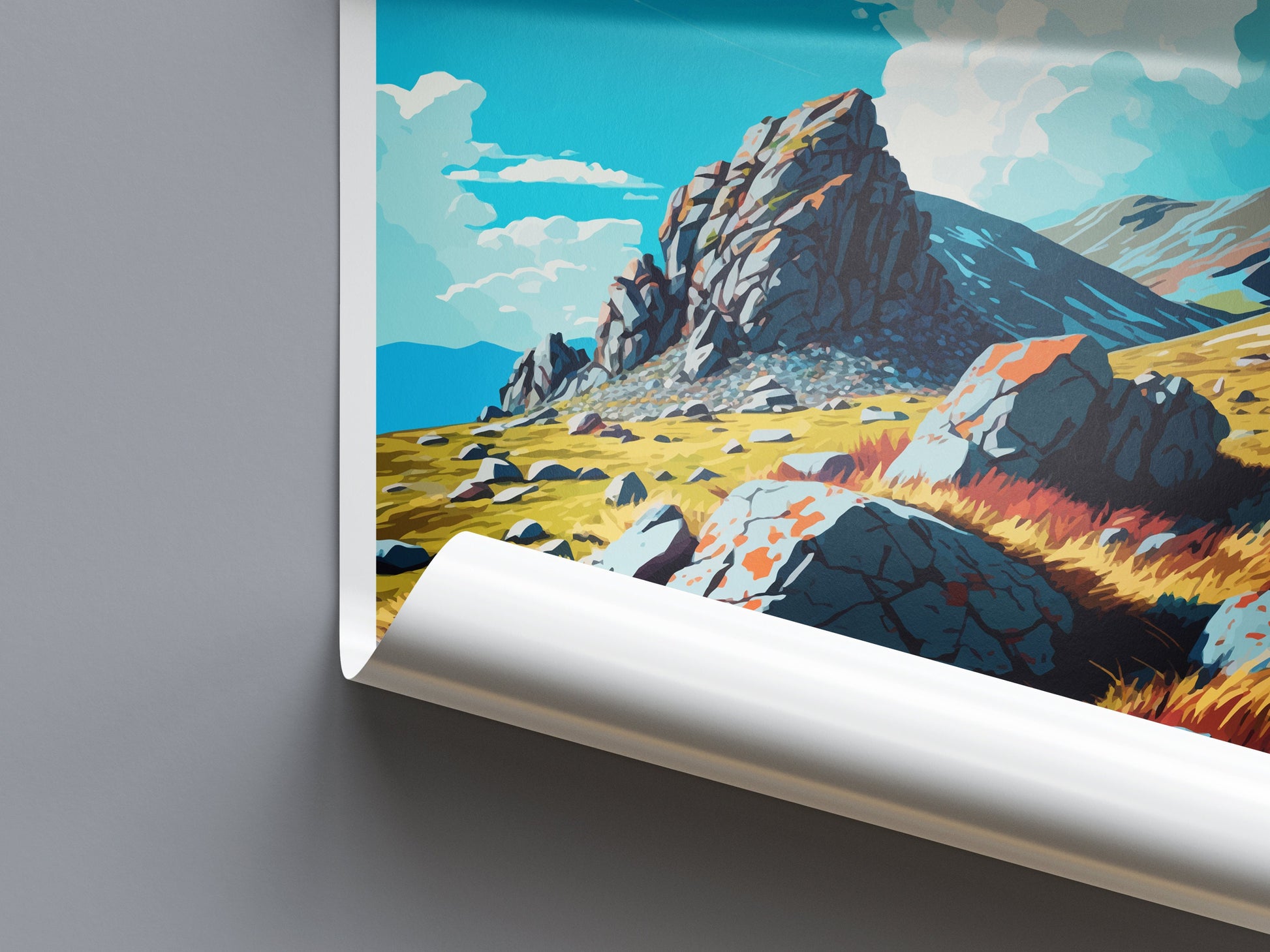 Glyder Fach Travel Print Wall Art Glyder Fach Wall Hanging Home Décor Glyder Fach Gift Art Lovers Welsh Art Lover Gift Glyder Fach Travel