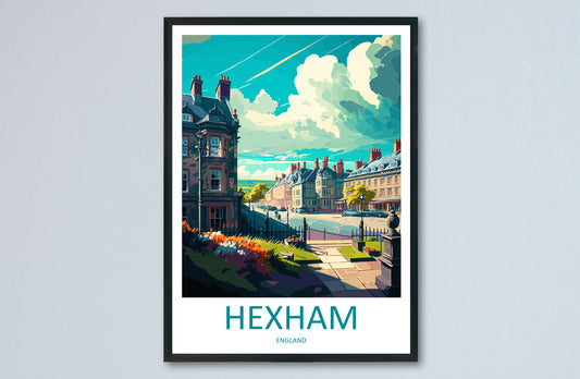 Hexham Travel Print Wall Art Hexham Wall Hanging Home Décor Hexham Gift Art Lovers England Art Lover Gift Hexham Travel Gift