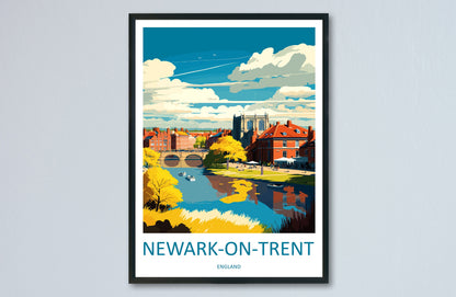 Newark-on-Trent Travel Print Wall Art Newark-on-Trent Wall Hanging Home Décor Newark-on-Trent Gift Art Lovers England Art Lover Gift