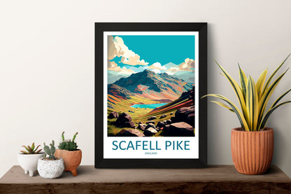 Scafell Pike Travel Print Wall Art Scafell Pike Wall Hanging Home Décor Scafell Pike Gift Art Lovers England Art Lover Gift Scafell Pike