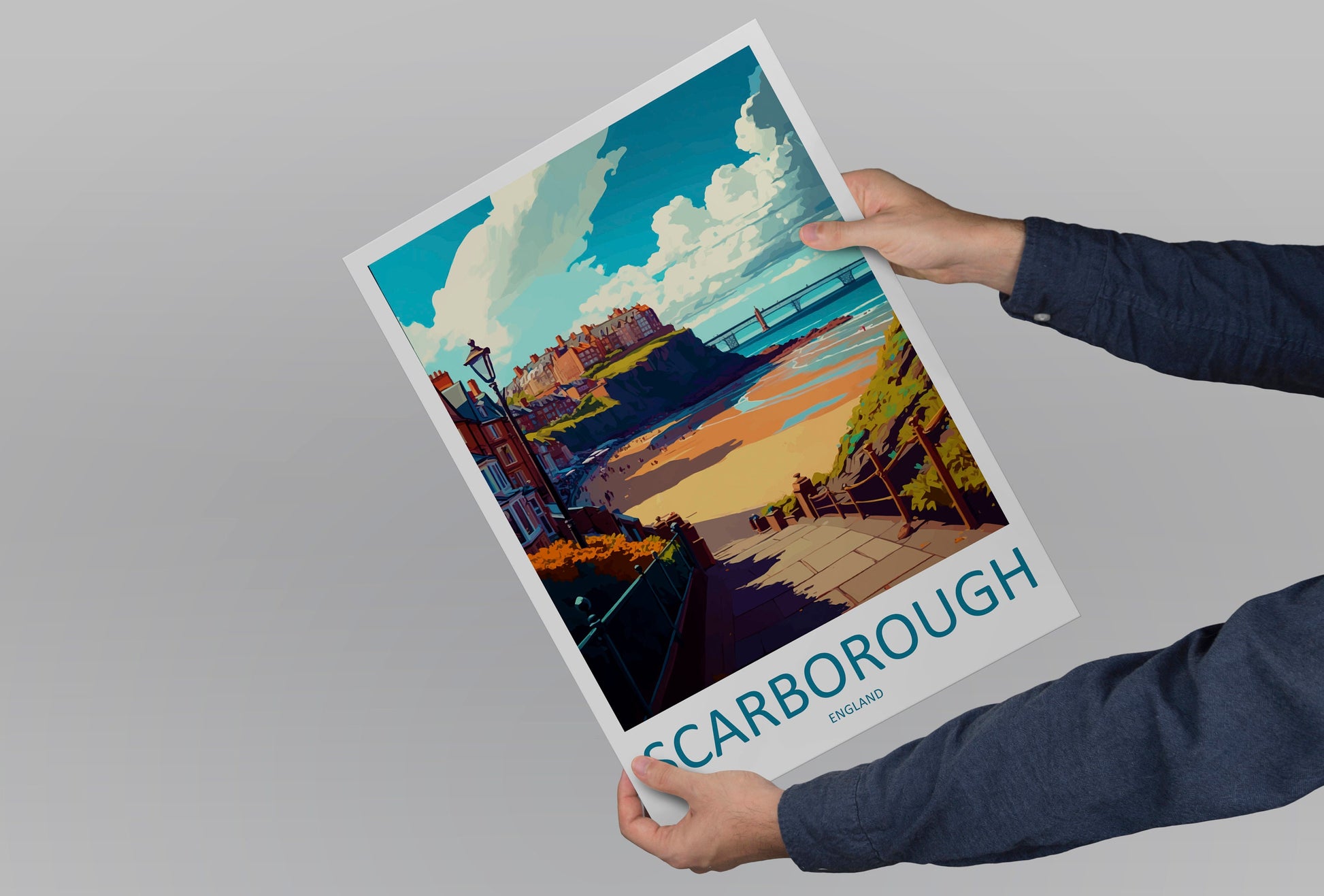 Scarborough Travel Print Wall Art Scarborough Wall Hanging Home Décor Scarborough Gift Art Lovers England Art Lover Gift Scarborough